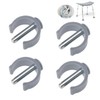 Replacement Clips Locking for Assembly Toilet Safety Rails,2-Pair C-Type Clamp