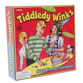 Schylling Tiddledy Winks - Classic Game for The Whole Family - includes Game Board, Cup, and Winks - Ages 3 and Up