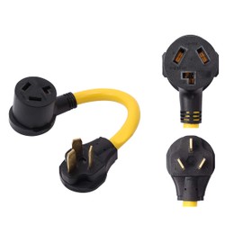 ONETAK NEMA 10-50P to 10-30R 120V/240V 30 Amp 3 Prong Male Plug to 3 Prong Female Receptacle Dryer Power Cord Adapter