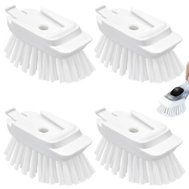New Brush Refills for OXO New Soap Dispensing Dish Brush - 4 Pack Dish Brush Cleaning Soap Dispensing Head Replacement for Scrubber(White)