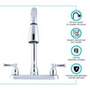 Dura Faucet DF-PK350L-CP Non-Metallic Dual Lever Pull-Down Rv Kitchen Faucet
