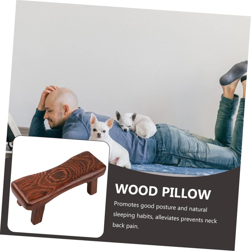 minkissy 1pc Solid Wood Pillow Meditation Bench Head Support Cushion