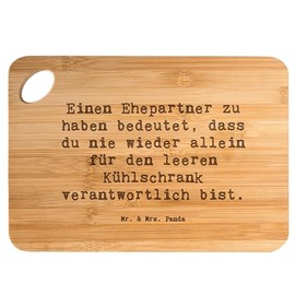 Mr. & Mrs. Panda Bamboo Chopping Board Saying "Ehepartner Team" Gift, Wooden Chopping Board, Heartwarming Sayings, Anniversaries, Family