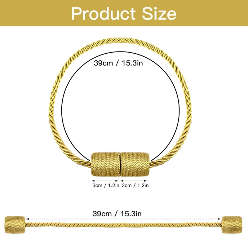 Strong Magnetic Curtain Tiebacks Elegant Decorative Tie Backs Modern Rope