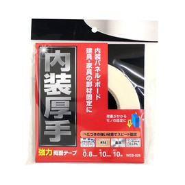 Wake Industry WEB026 Interior Thick Strong Double Sided Tape 0.03 x Width 0.4 inches (10 mm) x Length 32.8 ft (10 m) Interior Fittings Panel Fixing