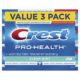 Crest Pro-Health Smooth Formula Toothpaste, Clean Mint, 4.6 oz, Pack of 3 (Packaging May Vary)