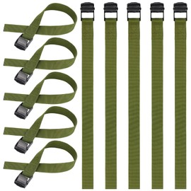 Hejo Short lashing straps, 40 cm, adjustable lashing straps with clamping lock, short lashing straps, rust-proof fastening straps for bicycle, motorcycle, luggage packages, camping, green