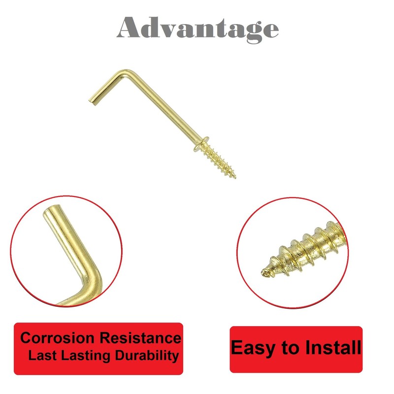 TERF® 38mm Square Bend Shoulder Cup Hook Screw 38mm (1.5