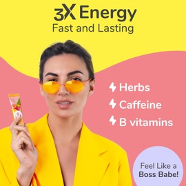 Clean Energy Drink Powder | Natural Caffeine, Electrolytes, and B Vitamins for Hydration, Focus, and Vitality | Zero Sugar, Long-Lasting Energy Boost | 30 Convenient Packets