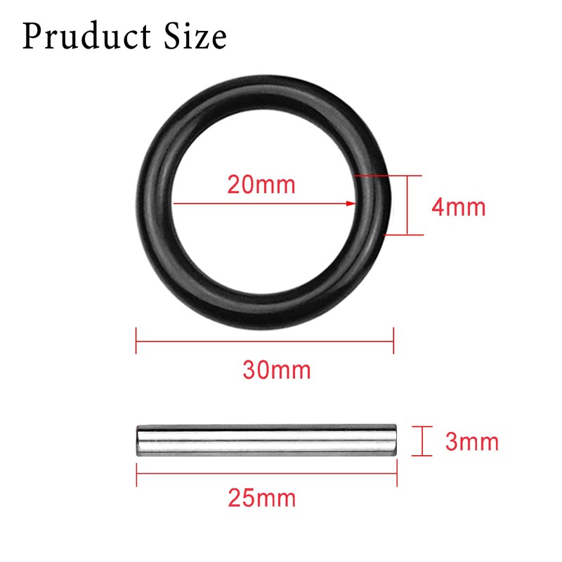 NITAIUN 28 Pcs Replacement Pin and O-Ring, 4 mm Impact