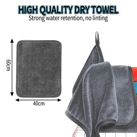 Yolistar Trockentuch Dusche 3er-Pack,Fast Dry Trockentuch,Mikrofasertücher,40 * 60cm Ultra saugstarkes Trockentuch,Fusselfrei & Kratzfrei für Autopflege,Haushalt,Camping Anlässe（rot,blau und grau）