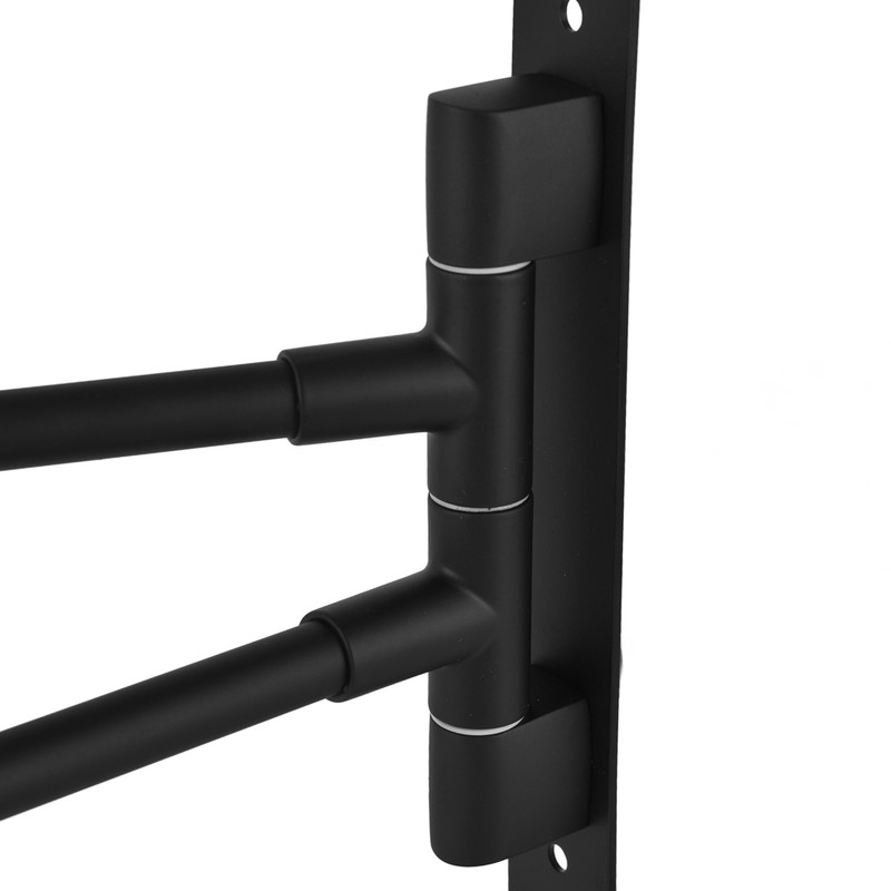 Stainless Steel Swivel Towel Hanger Holder Black Rotating Movable Towel