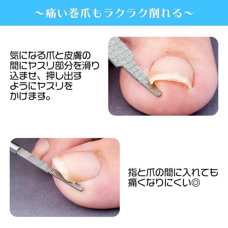 Comolife Double Head Winding Nail File, Sore Foot, Nail Care,