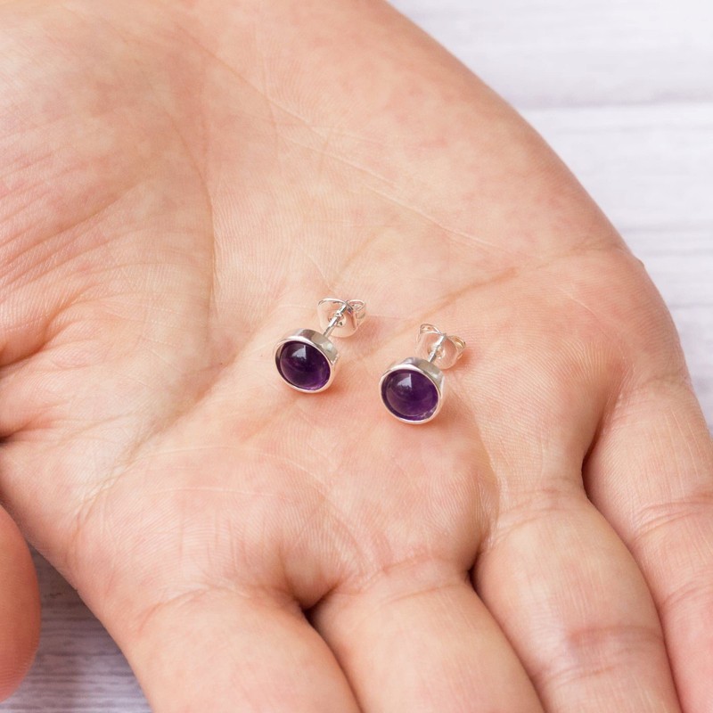 Philip Jones Amethyst Stud Earrings
