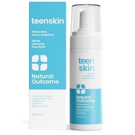 natural outcome Sabonete facial para adolescentes | Loção de limpeza facial suave para meninos e meninas | Ingredientes naturais não tóxicos | Para adolescentes, pré-adolescentes e