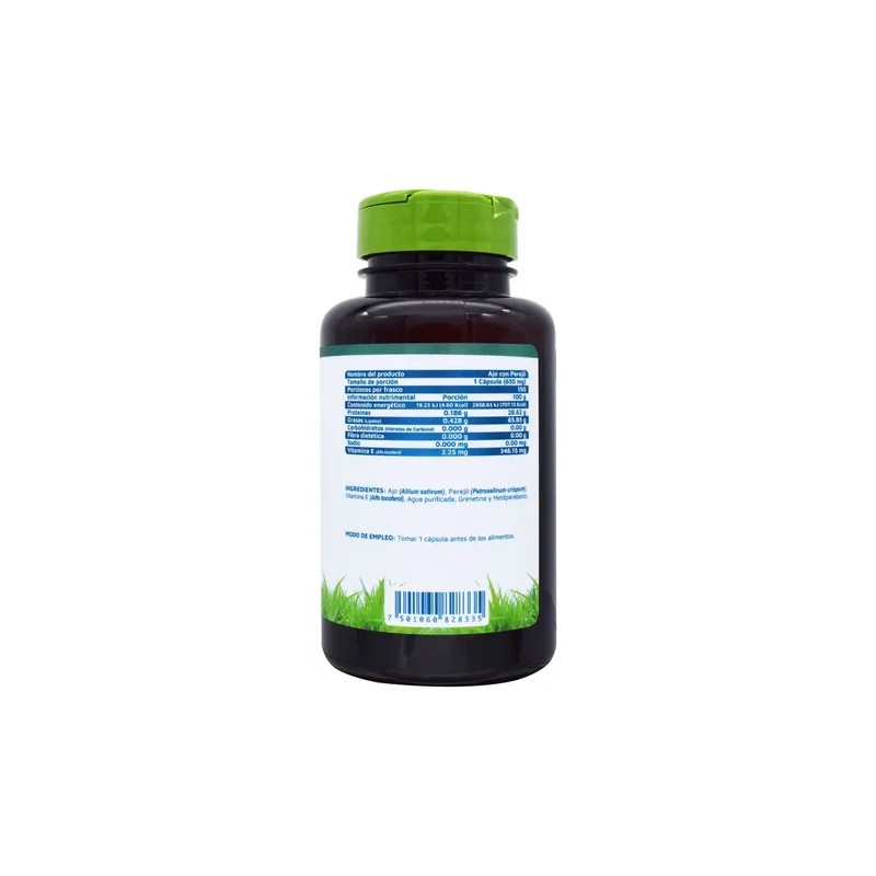 Ajo Con Perejil 150 Cáspsulas Vidanat Sabor Sin sabor