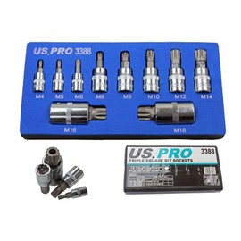 Bergen 10pc Triple Square Bit Sockets BER1195