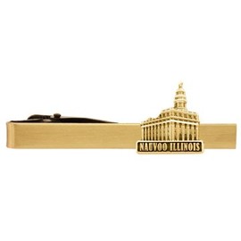 LDS Nauvoo Illinois Temple Gold Steel Tie Bar - Tie Clip - Priesthood Gift, LDS Missionary, Tie Clip