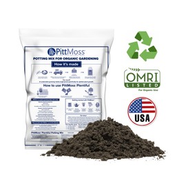 PittMoss Plentiful Eco-Friendly, Organic, Peat-Free Potting Mix, 10 Quarts (Pack of 2) - for Gardens, Houseplants, Mulching & More - Made in USA from Recycled Paper
