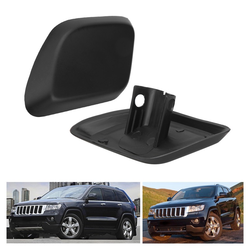 Pair Headlight Lamp Washer Cover Cap 68078291AB Fit for Jeep