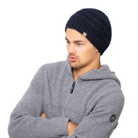 GIESSWEIN Kulmkogel Merino Hat for Men and Women, Breathable Knitted Hat Made of Merino Wool, Cap for Sports and Leisure, Soft, Warm, Stretch, Comfortable, Lined, Dark Blue