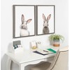 Kate and Laurel Sylvie Young Rabbit Framed Canvas by Amy