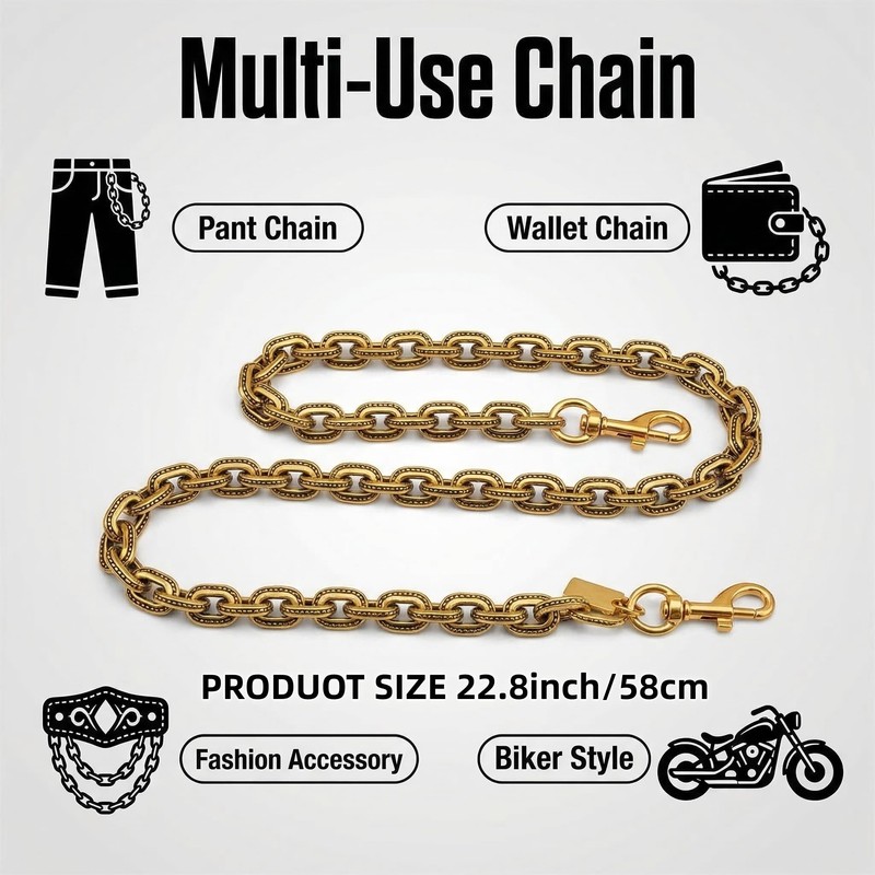 Men Women Jeans Chain, Wallet Pants Chains, Hip Hop Gothic