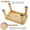 ZAVOOS Bamboo Step Stool, Sturdy Bedside Step Stool with Non-Slip