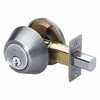 MASTER LOCK Deadbolt,Satin Nickel,Single Cylinder