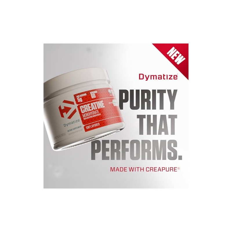 Dymatize Creatina Monohidratada Creapure 300g (60 servicios)