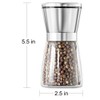 Kitchen Pepper Grinder, Clear Glass Pulverizer with Stainless Steel Cap