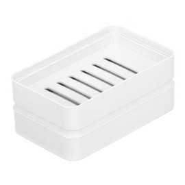 Shinki Synthetic Dragonfly Float Soap Box, Ag, Antibacterial, Dish Included, White, Width 4.3 x Depth 2.8 x Height 1.8 inches (11 x 7 x 4.5 cm), Made in Japan