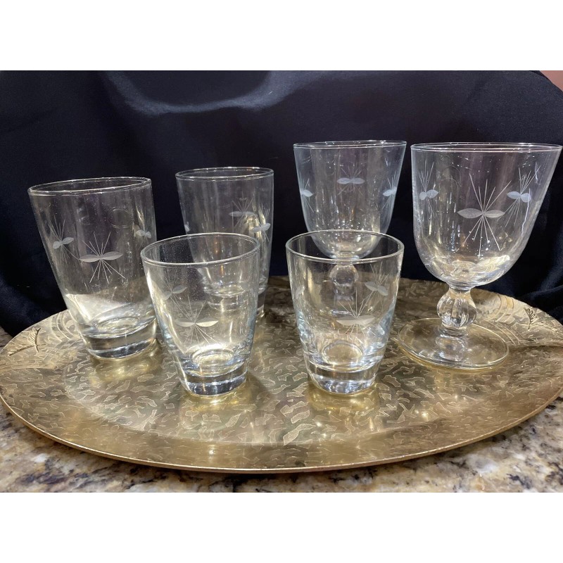 Libbey Vtg. RARE! NOS NIB! Libbey STARGLOW Cut Glassware 3