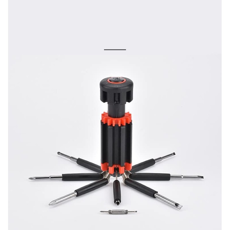 XUNDE Portable Multi-purpose Screwdriver,8 in 1 Multi-function Screwdriver Set with