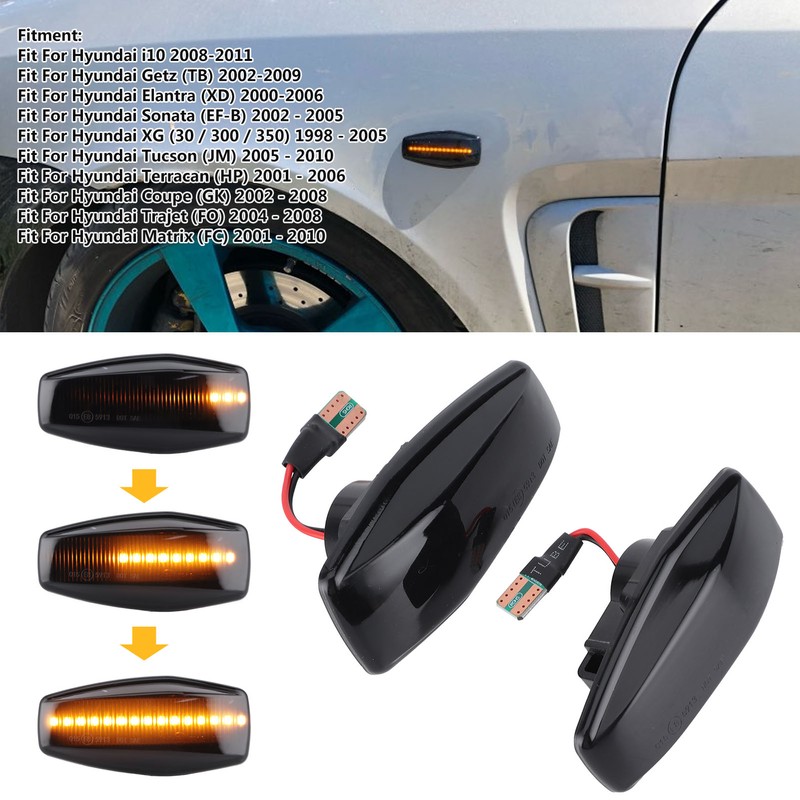 Turn Signal Light Side Marker Lamp Smoke Lens Dynamic Fit