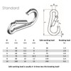 Stainless steel carabiner snap spring hook A4 316 marine grade