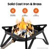 23-Head Gas Wok Burner, Cast Iron Brass, 8.9" Compact, High