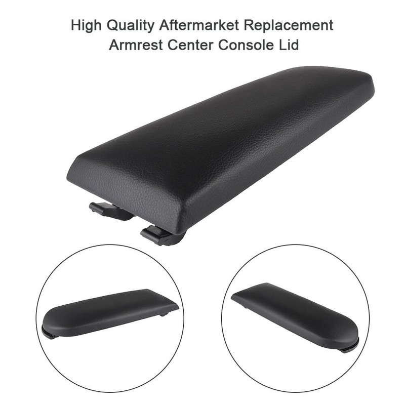 ASTOU Black Center Console Lid Armrest Kit Replacement fit for