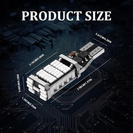 RGOAANC 4 PCS LED Reverse Lights, Reverse Light Bulb, T15 4014 45SMD Back Up Turn Signal Bulbs, Universal Car Accessories 6500K High Brightness Brake Stop Cargo Backup Lights for Most Cars (Blue)