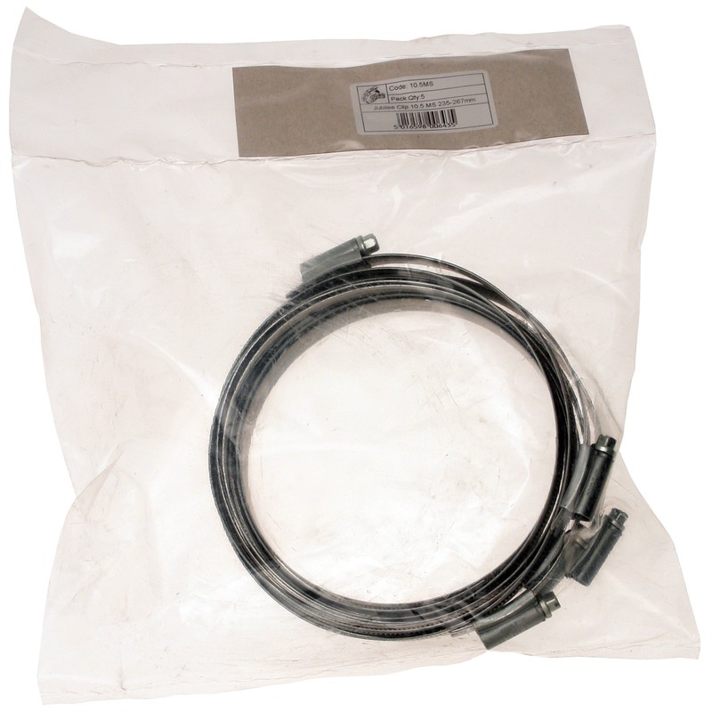 Jubilee 10.5MSP Hose Clip M/S 10.5 235mm - 267mm (Pack
