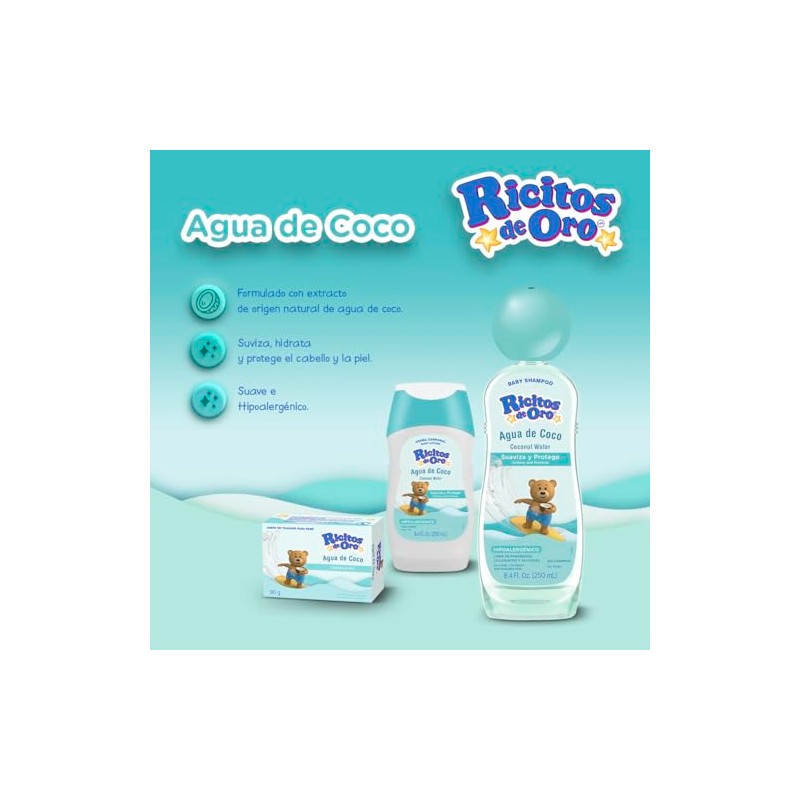 Ricitos de Oro - Crema Corporal Agua de Coco, Suaviza