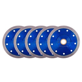 GoYonder 4.5 Inch Super Thin Diamond Saw Blade for Cutting Porcelain Tiles,Granite Marble Ceramics (4.5" -Blue (5 pcs))…
