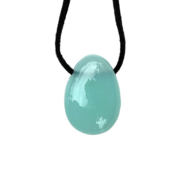 Steinfixx Rare and Beautiful Chrysoprase Light Blue/Turquoise Teardrop Pendant on