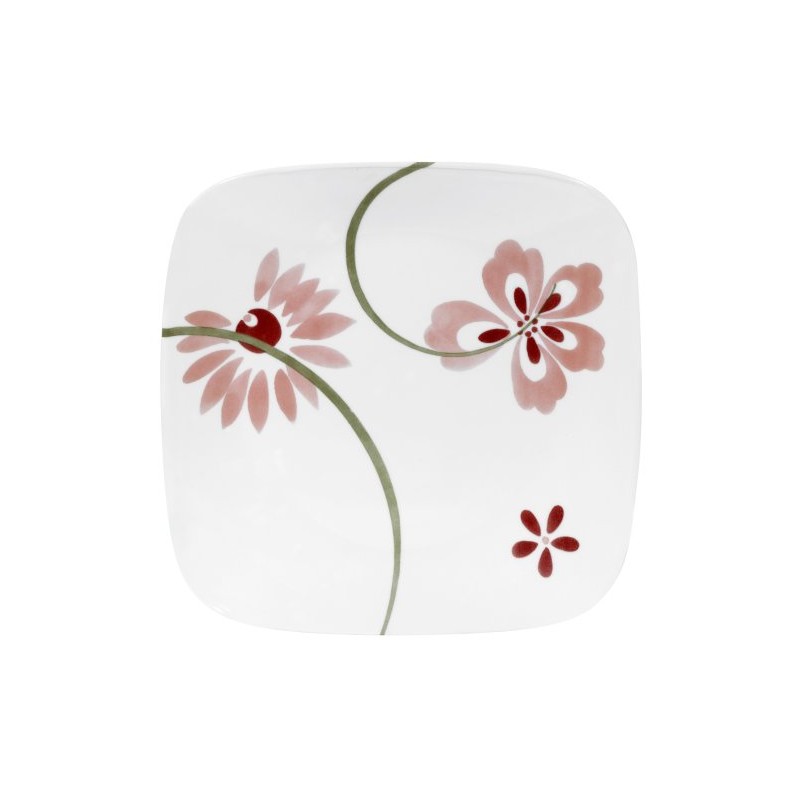 Corelle Square 10-1/4-Inch Dinner Plate, Pretty Pink