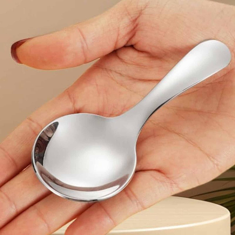 3 Pcs Stainless Steel Mini Spoons - Short Handle for