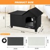 GINDOOR Heated Cat House for Outside, Large Feral Cat Shelter,