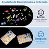 2piezas Cajas organizadoras de plástico transparente de 36 rejillas,caja de