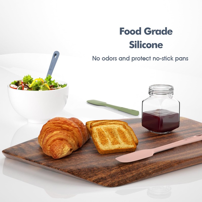 ChefAide 3 Pieces Silicone Spatula Set, Food Grade Rubber Spatula,