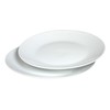 Festcool 2X14-inch Porcelain Circular Platters/Serving Plates, Platter, White, Stackable, Set