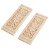 SUPERFINDINGS 2pcs Unpainted Wood Applique Frame 16x6x0.95cm Corner Rectangle 6.3"